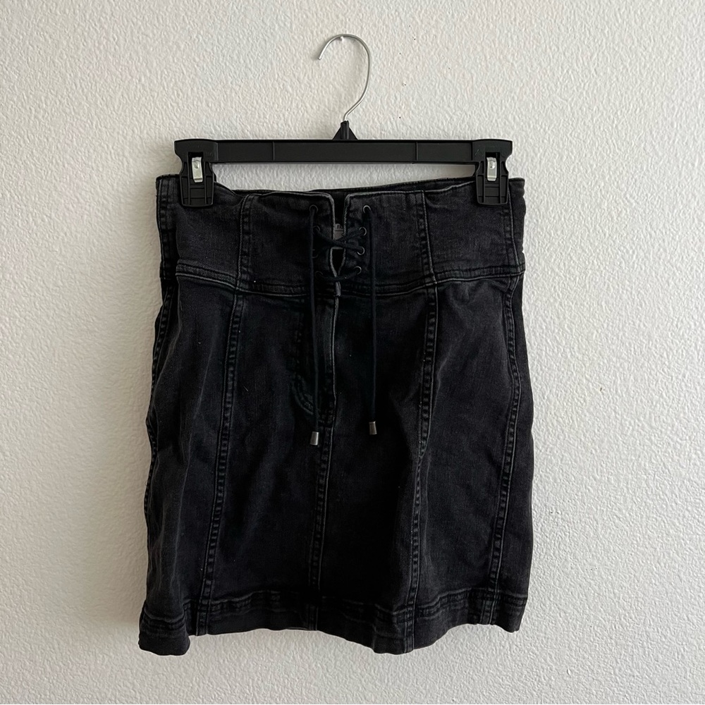 Free people, black, corset skirt